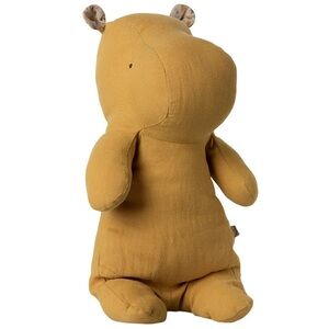 Maileg Safari Friends Hippo Sand/yellow Stuffed Animal Bean Toy Lovey 8" RARE